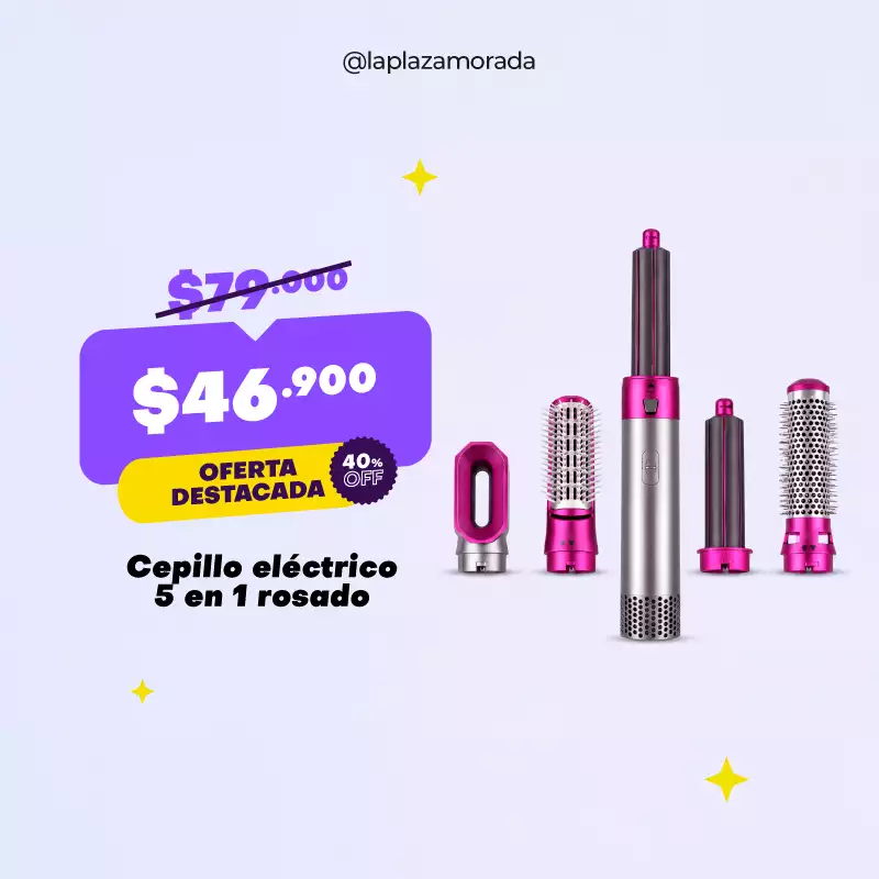 Cepillo eléctrico 5 en 1 La Plaza Morada 