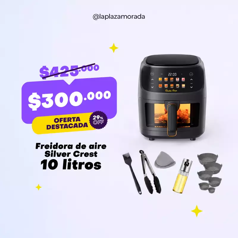 Freidora de Aire 10 Litros - Precio especial La Plaza Morada