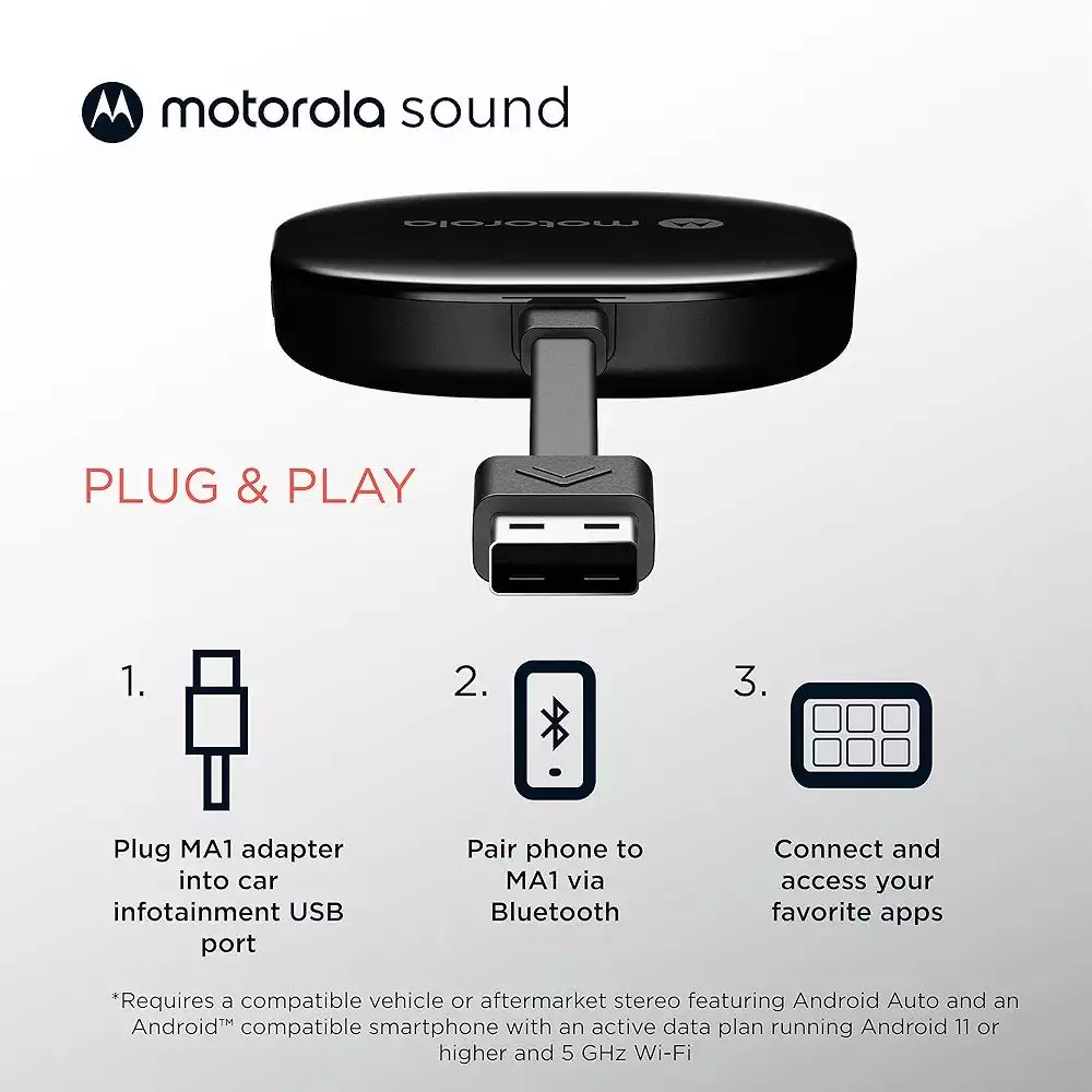 Adaptador Inalámbrico Motorola Ma1 Para Android Auto