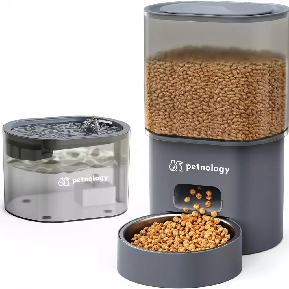 Alimentador y dispensador de agua automático - Petnology DuoFeeder
