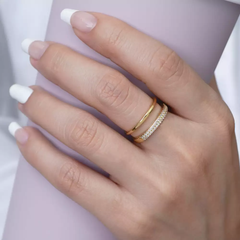 Anillo Oro laminado La Plaza Morada