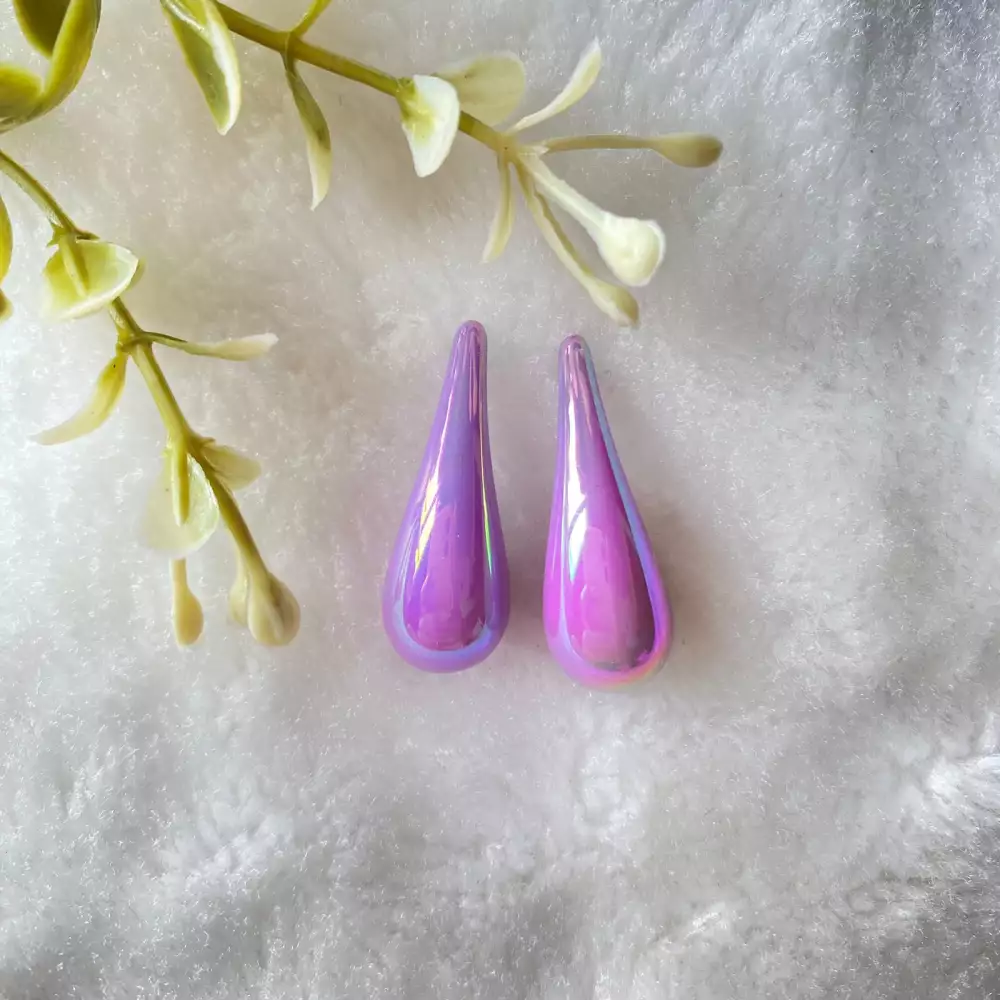 Aretes en forma de gota jade set x4 colores surtidos