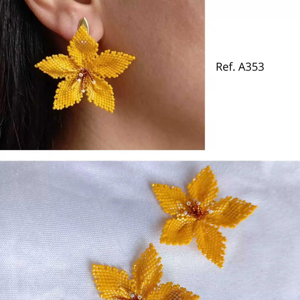ARETES Flor de bugambilia
