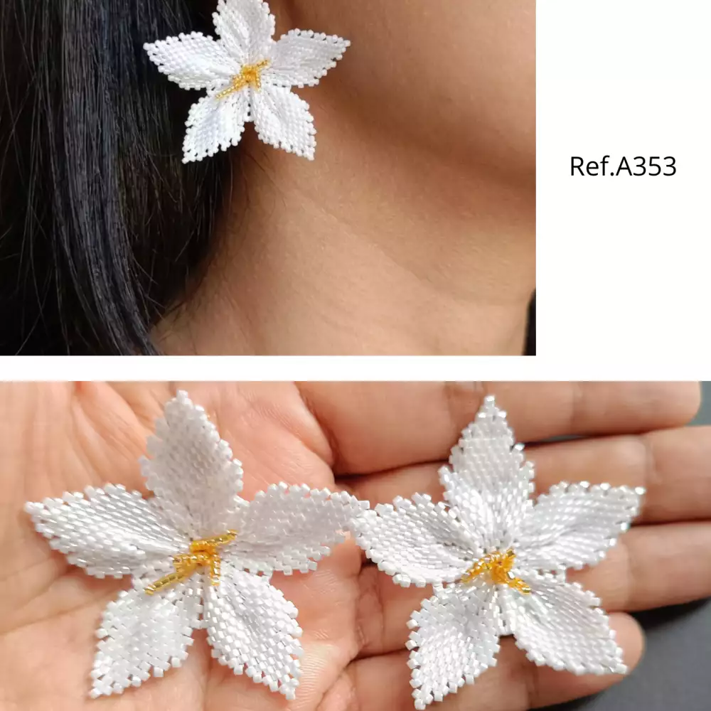 ARETES Flor de bugambilia