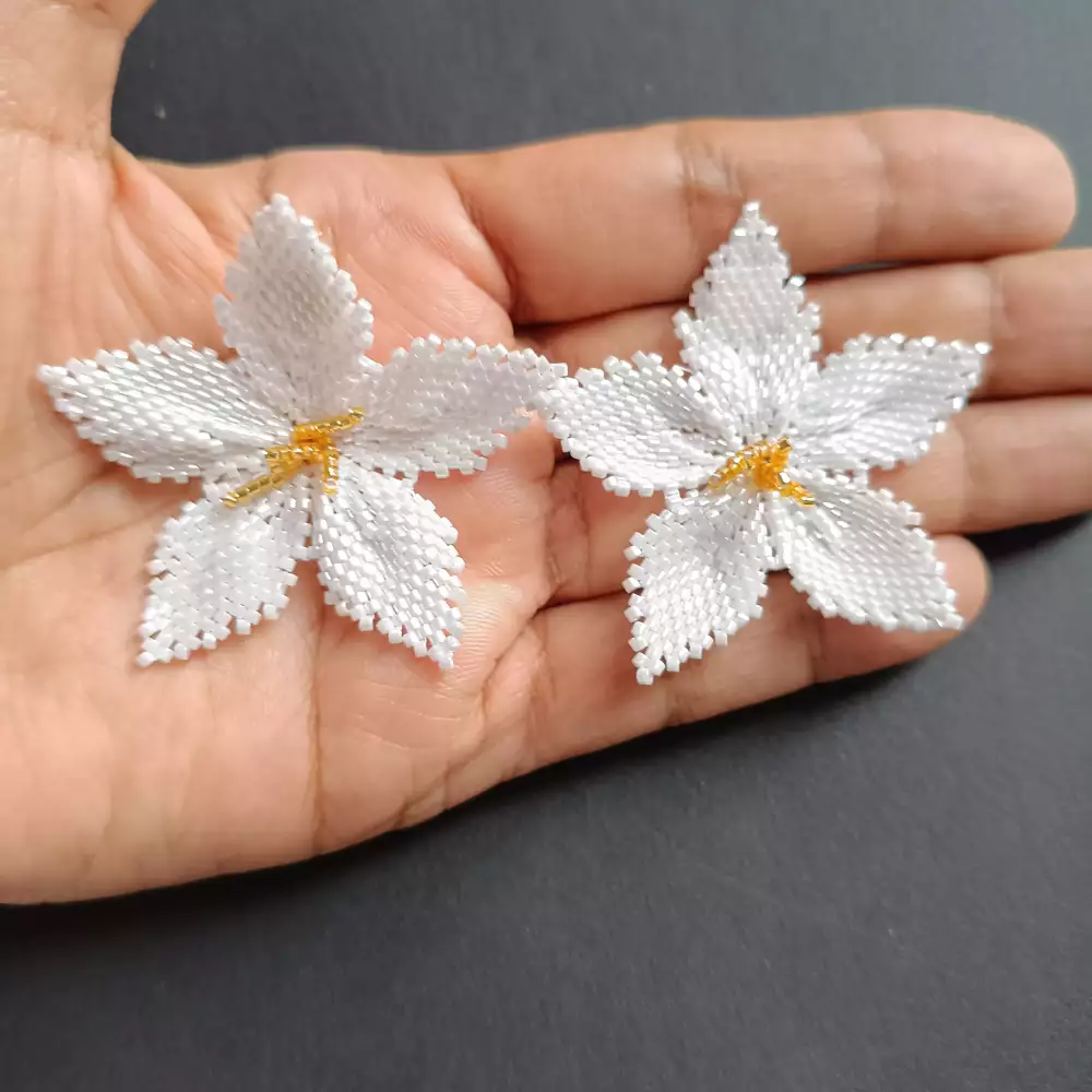 ARETES Flor de bugambilia