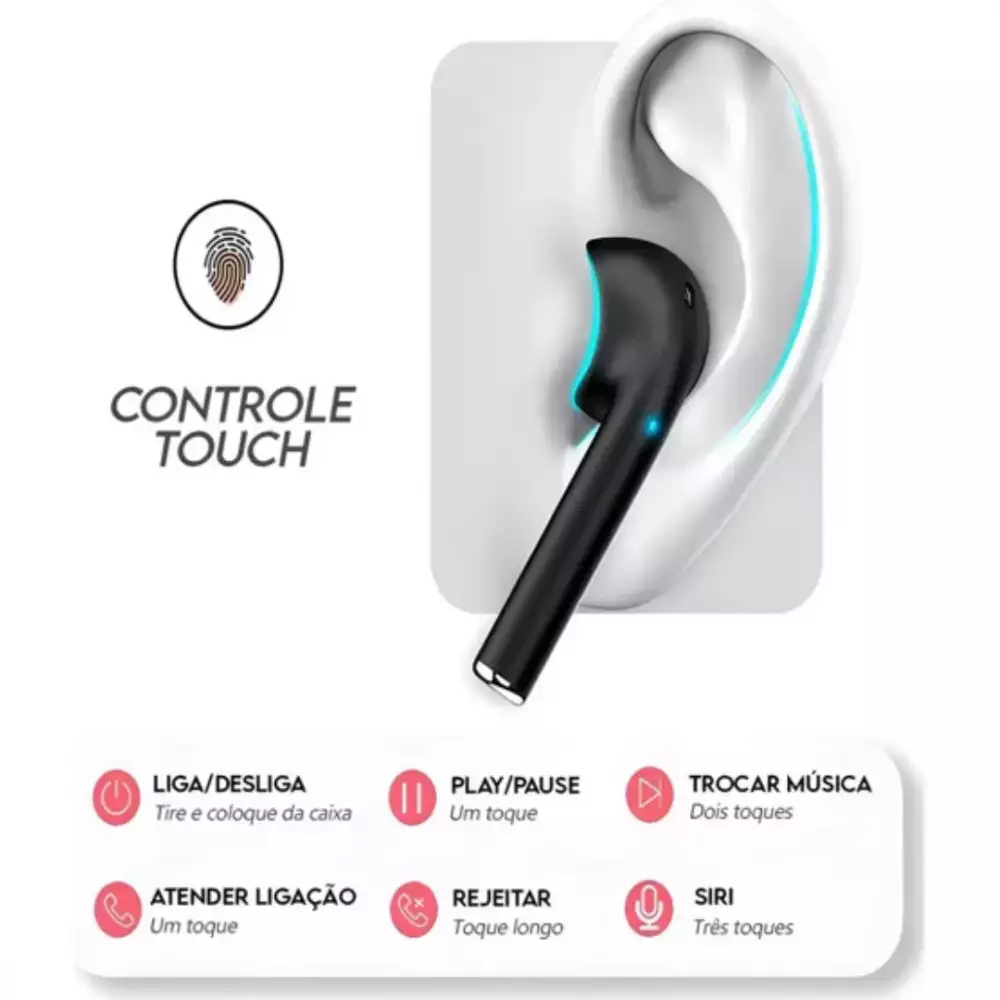 Audífonos inalámbricos inPods 12 Bluetooth 5.0 negro
