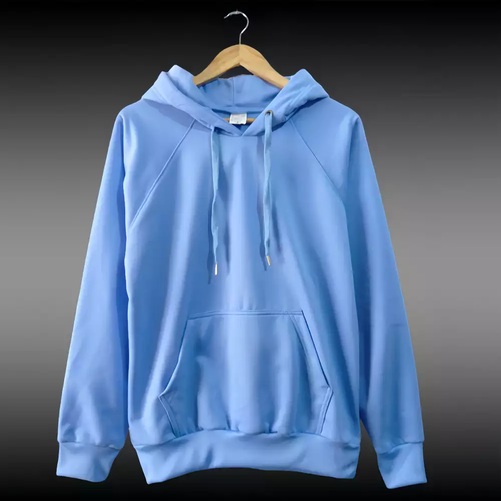 HOODIE DEPORTIVO UNISEX AZUL BEBE