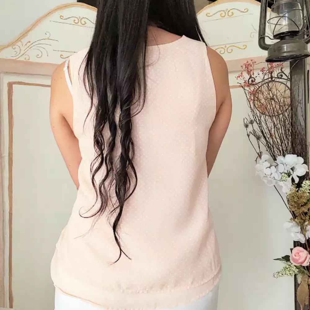 BLUSA PUNTOSN VINTAGE MUJER | Talla M