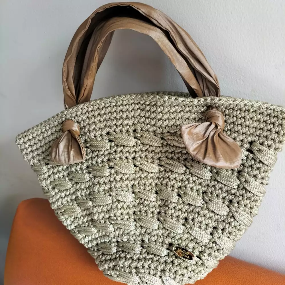 Bolso Arena playero crochet cordón variedad de colores