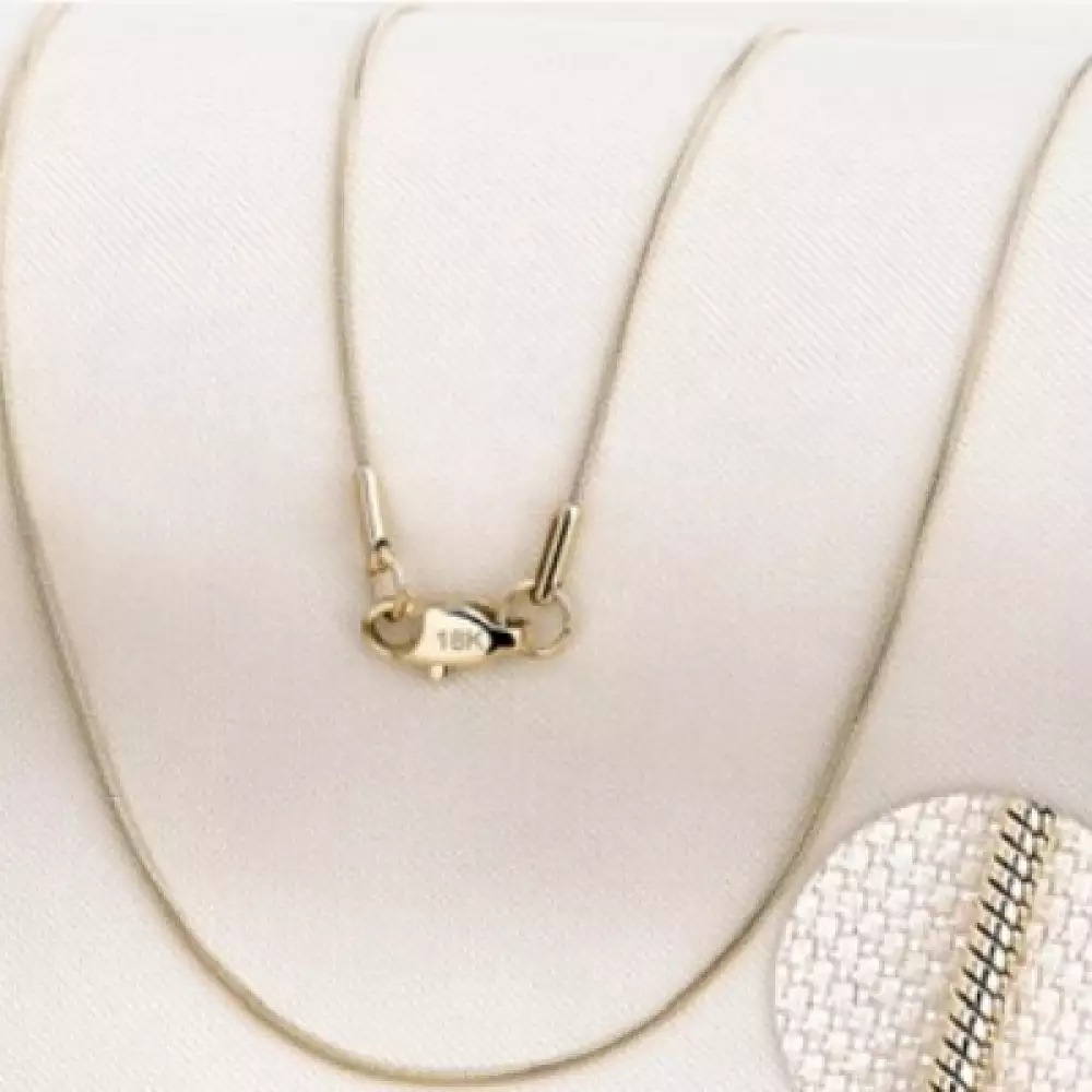 Cadena cordón mujer 1mm oro laminado 18k minimalista