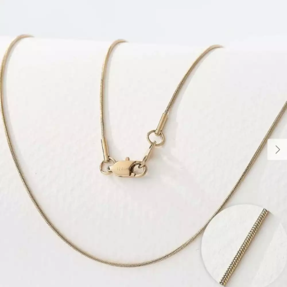 Cadena cordón mujer 1mm oro laminado 18k minimalista