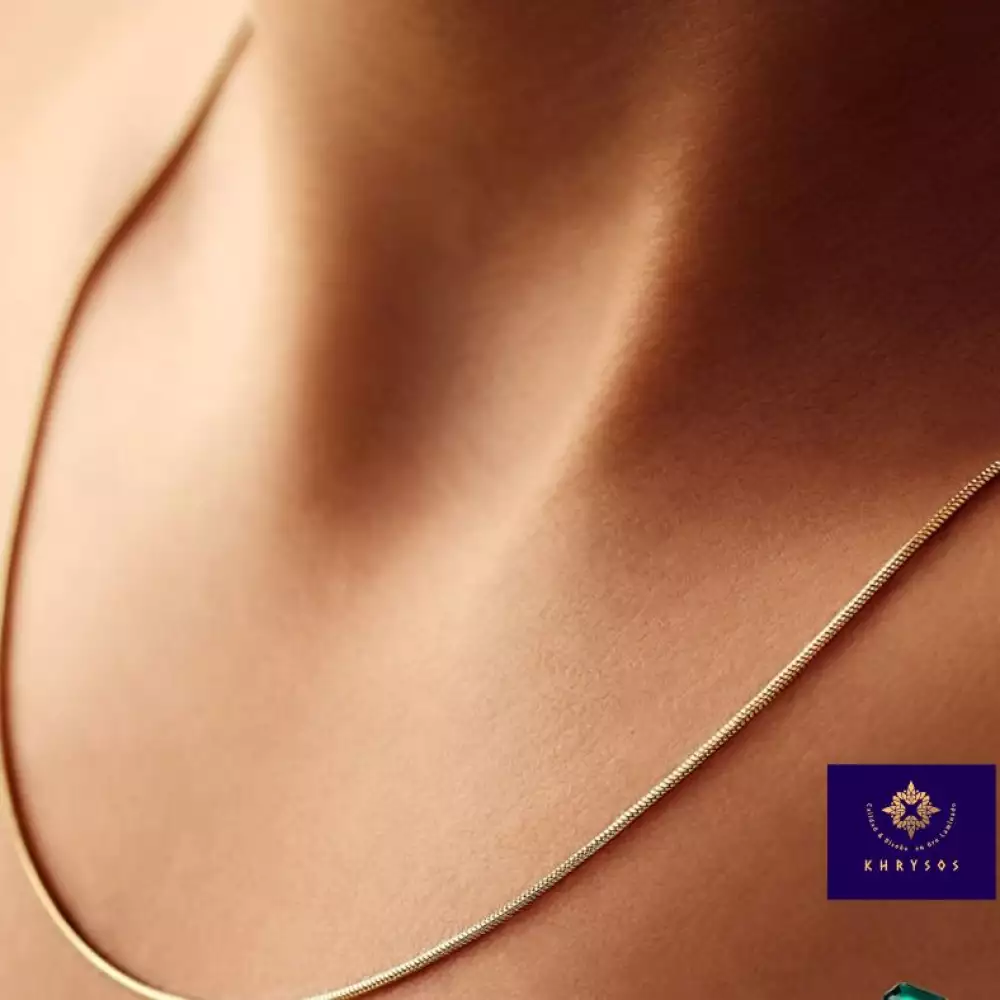 Cadena cordón mujer 1mm oro laminado 18k minimalista