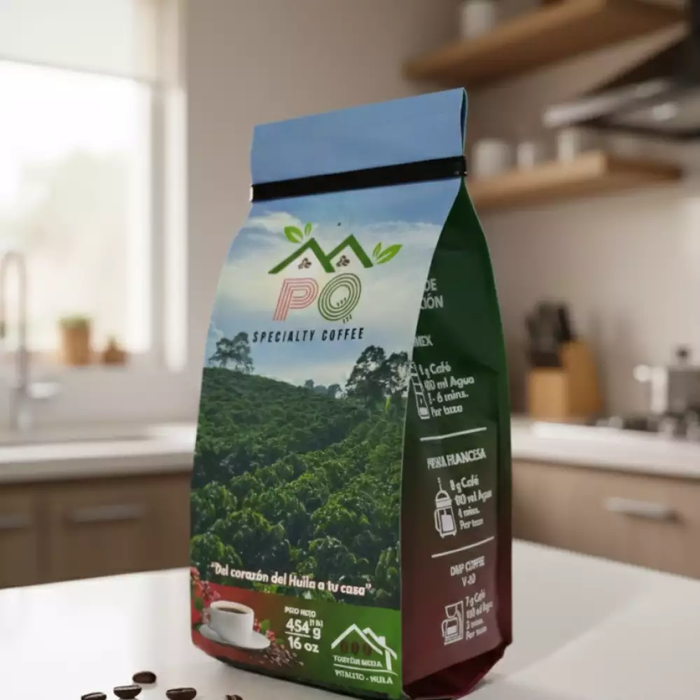 Café natural molido Pitalito Huila variedad Castillo 454g