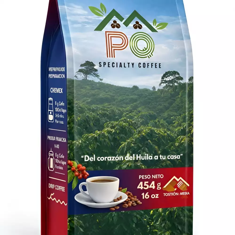 Café natural molido Pitalito Huila variedad Castillo 454g