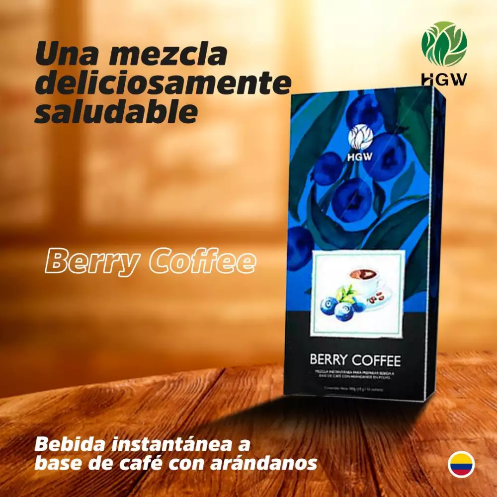 Café soluble con arándanos funcional e instantáneo