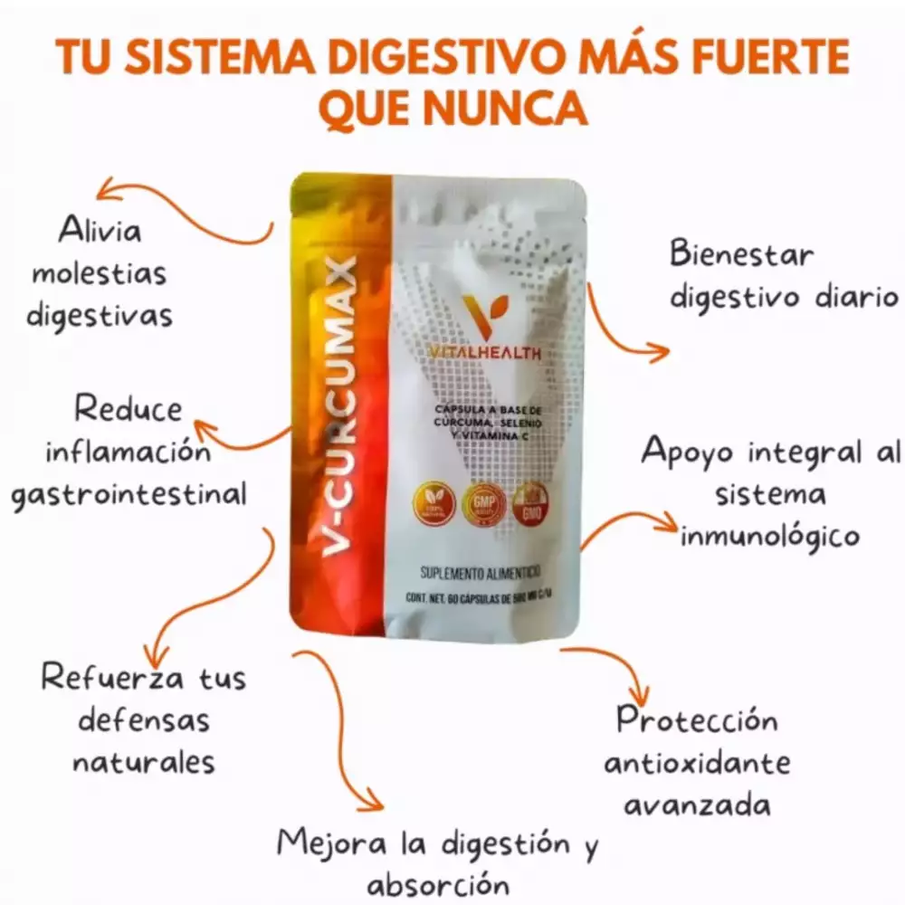Cápsulas de cúrcuma para inflamación articular 60 unidades