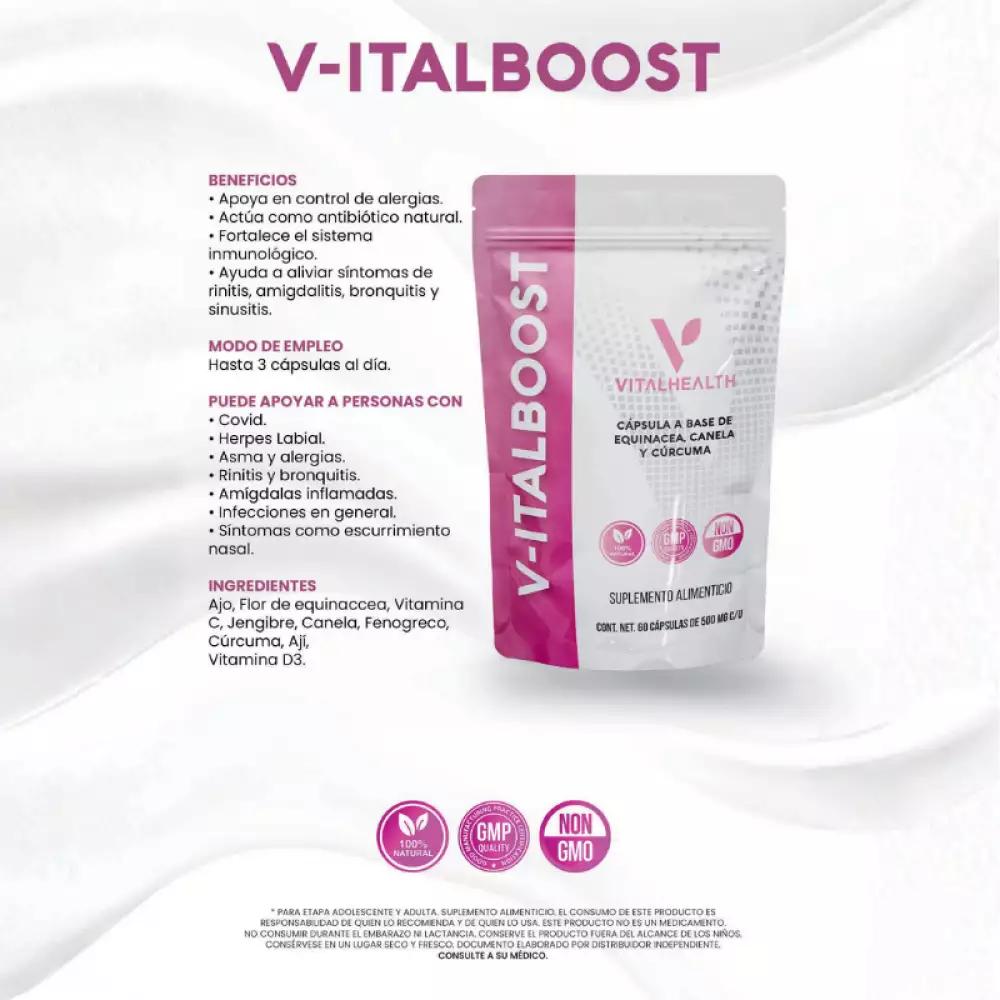 Cápsulas V-Italboost inmunidad y alergias 60 unidades