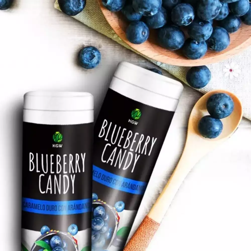 Caramelos duros de arándano con antioxidantes