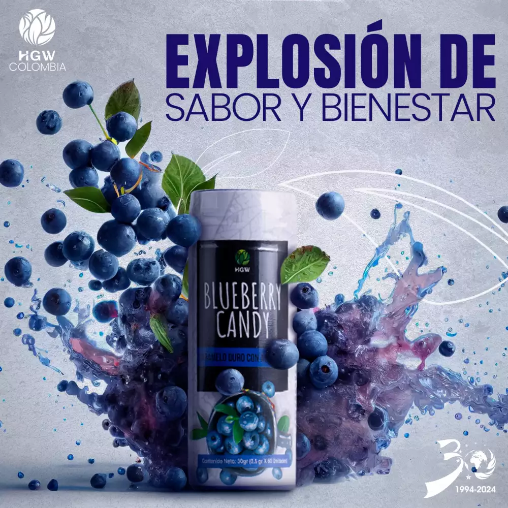 CARAMELOS DUROS DE ARANDANOS HGW- BLUEBERRY CANDY
