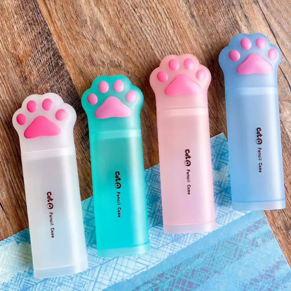 Cartuchera patita kawaii estuche multiusos plástico