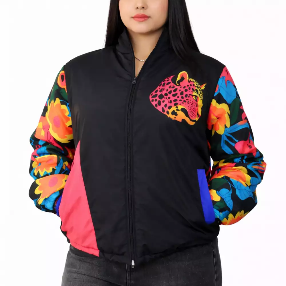 Chaqueta Davsan para mujer con estampado Jaguar Oversize