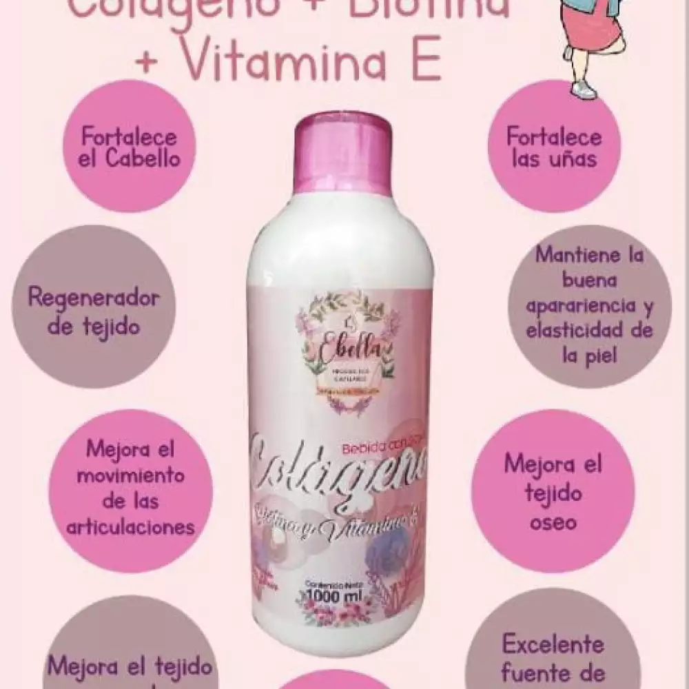 Colágeno Líquido Hidrolizado + Vitamina E y Biotina ✨