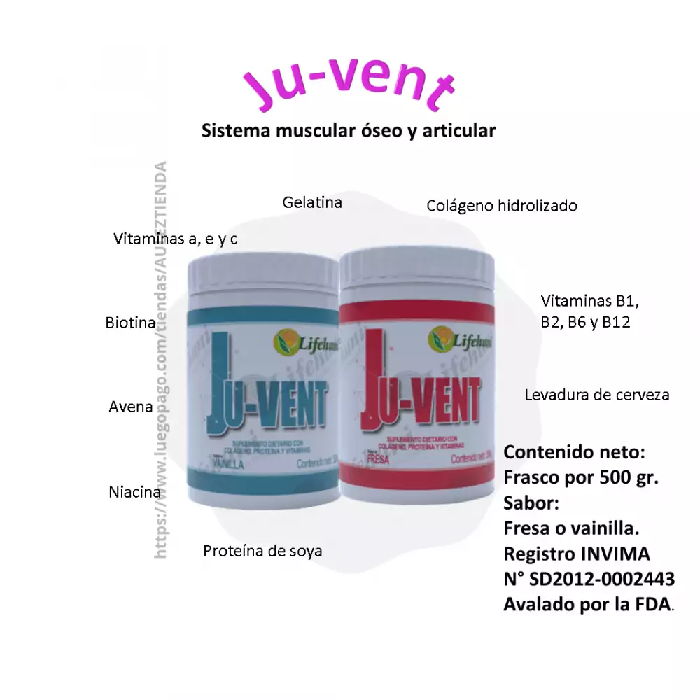 Colágeno natural para articulaciones sabor vainilla 500 gr