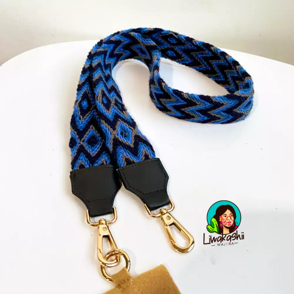 Correa wayuu para bolso tejido artesanal colores vivos
