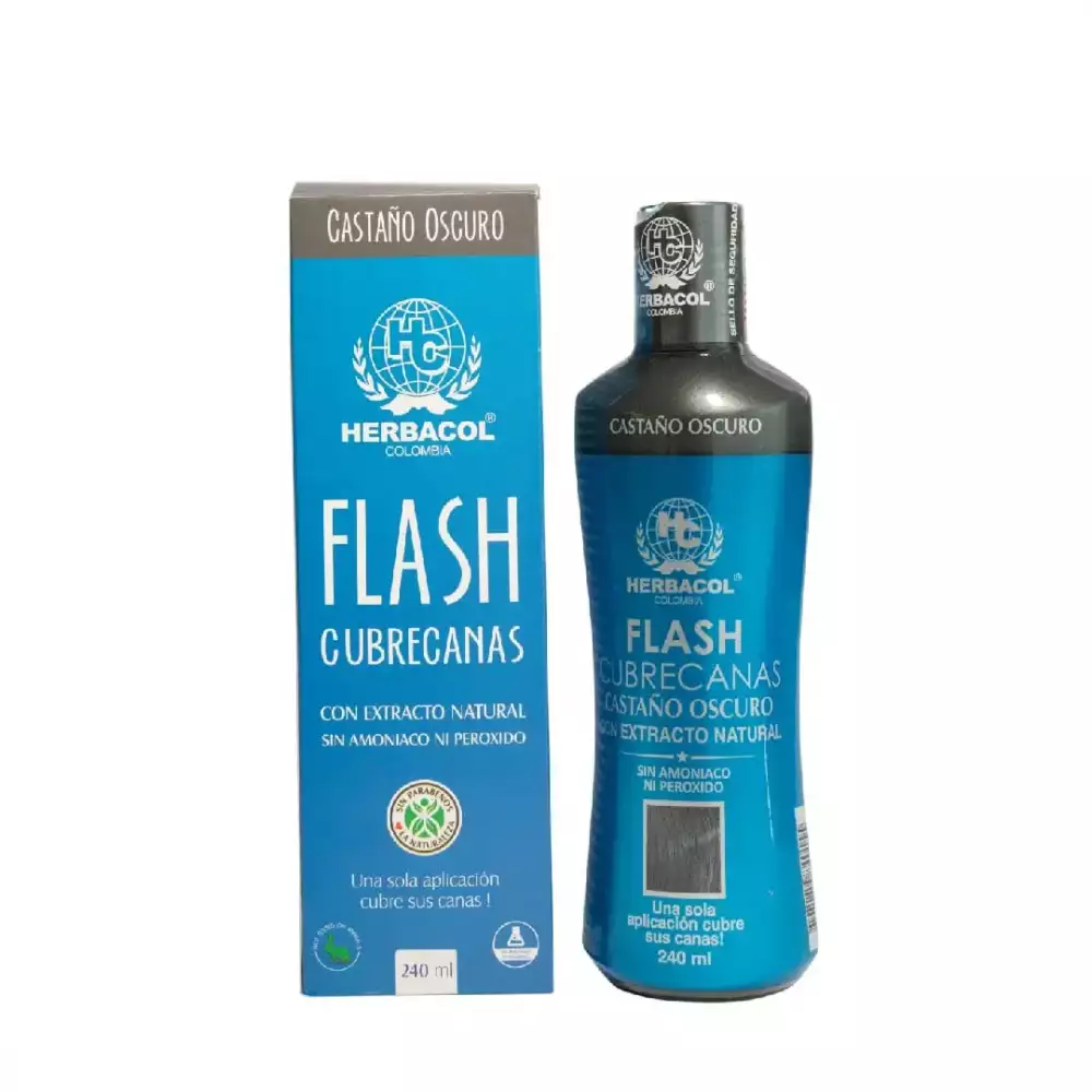 FLASH CUBRECANAS CASTAÑO OSCURO 240ML HERBACOL