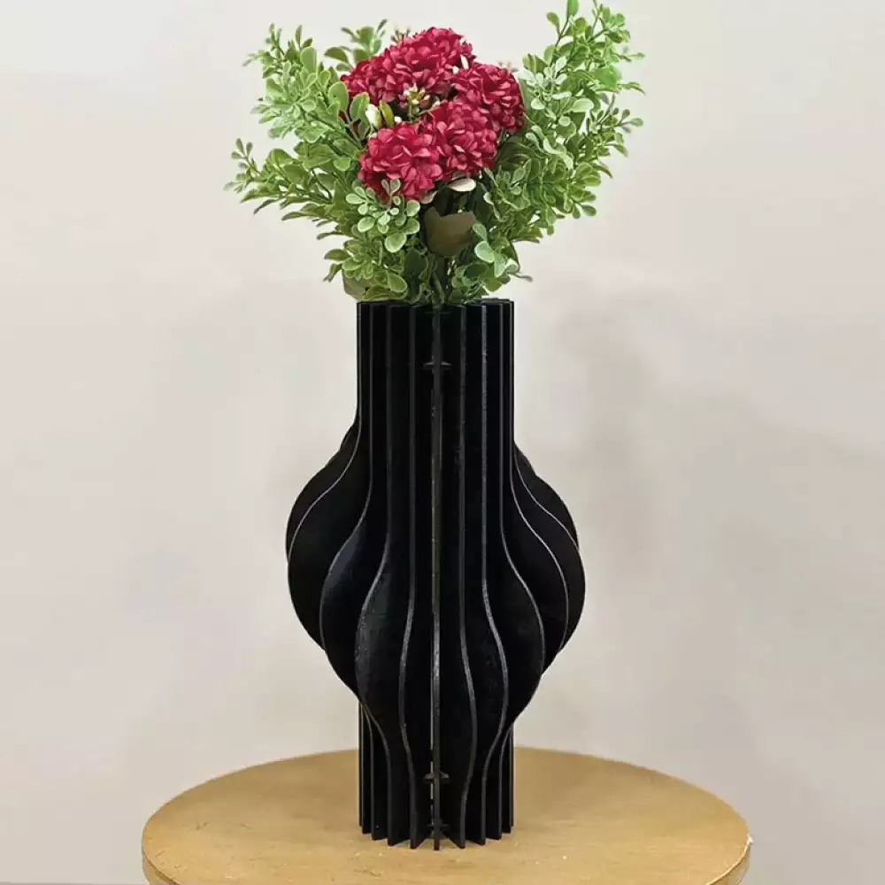 Florero Decorativo Color Negro para Flores Secas