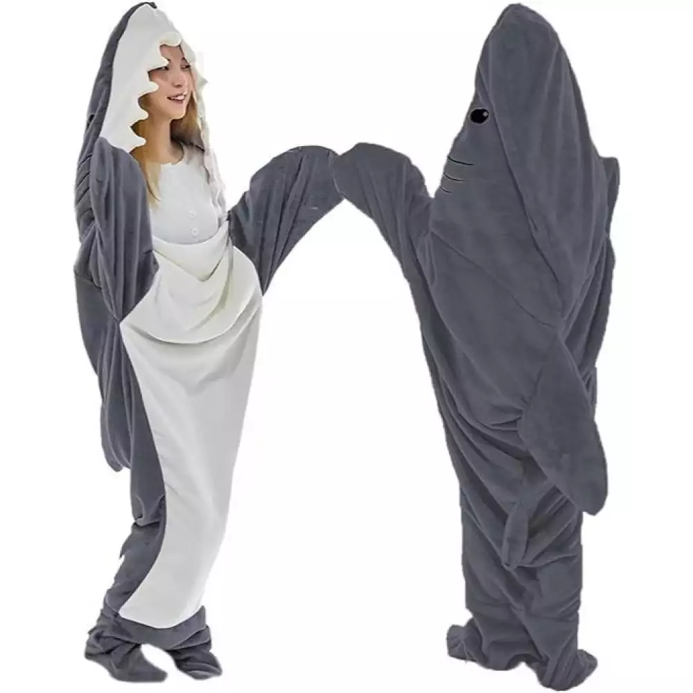 Cobija Manta Tiburón Con Capucha Shark Blanket 210 * 130