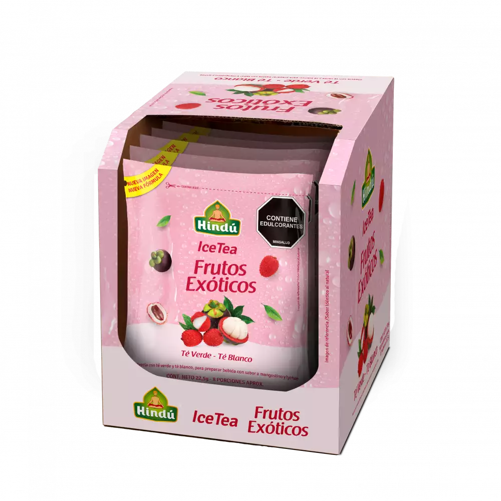 Ice Tea sin azúcar frutos exóticos x12 sobres