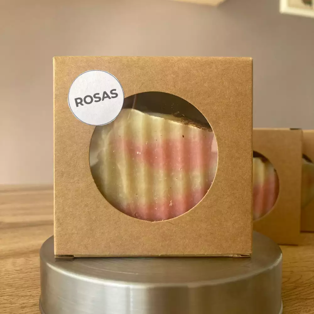 Jabón artesanal rosas hidratante antioxidante cara