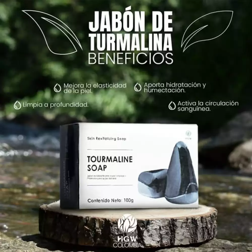 Jabón de Turmalina Negra – Tourmaline Soap de HGW - La Plaza Morada
