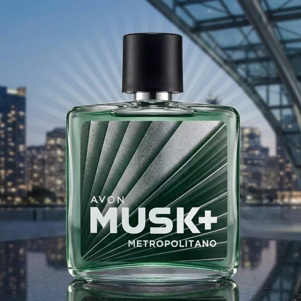 Kit Avon Perfume de hombre Musk Metropolitano 75 ml + Desodorante Roll ON Onduty Max Protection