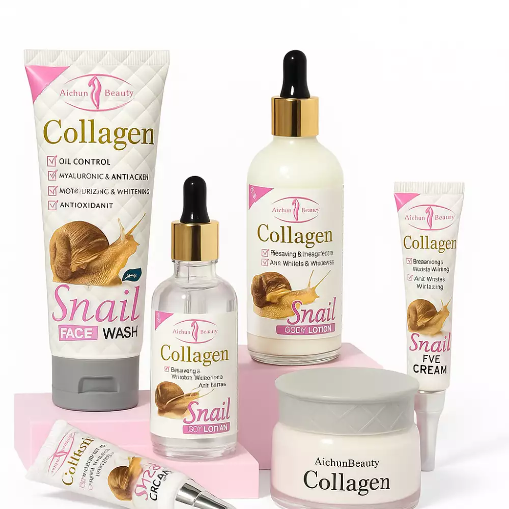 Kit Facial Aichun Beauty Colágeno + Baba de Caracol