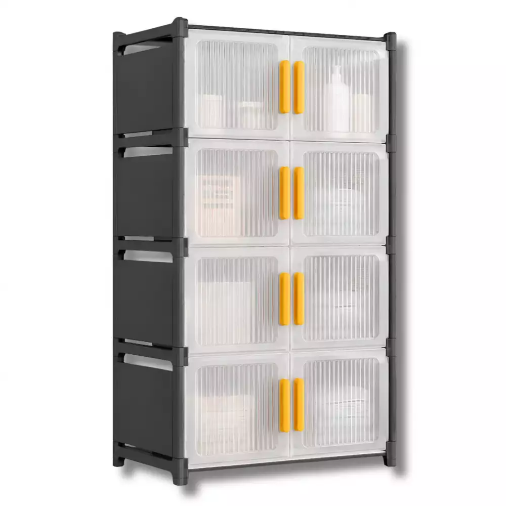 Mueble Organizador 4 Niveles Multiusos Tipo Armario Con Puertas Y Manijas TD-94-1
