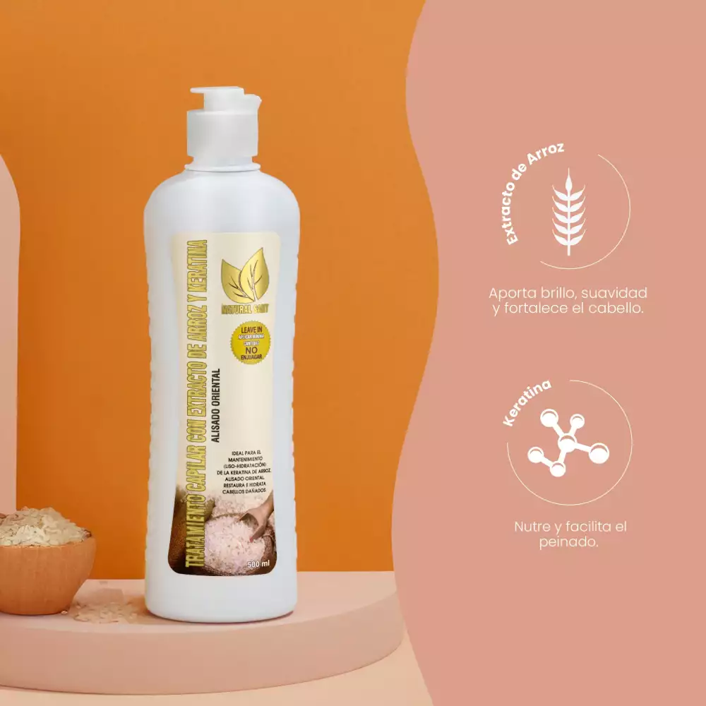 NATURAL SANT TRATAMIENTO DE ARROZ Y KERATINA X 500ML La Plaza Morada