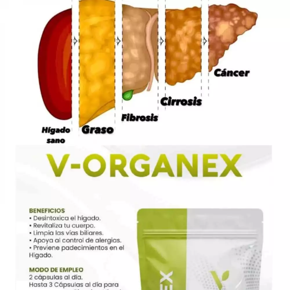 ORGANEX - 60 Cápsulas - Mejora Hígado Graso