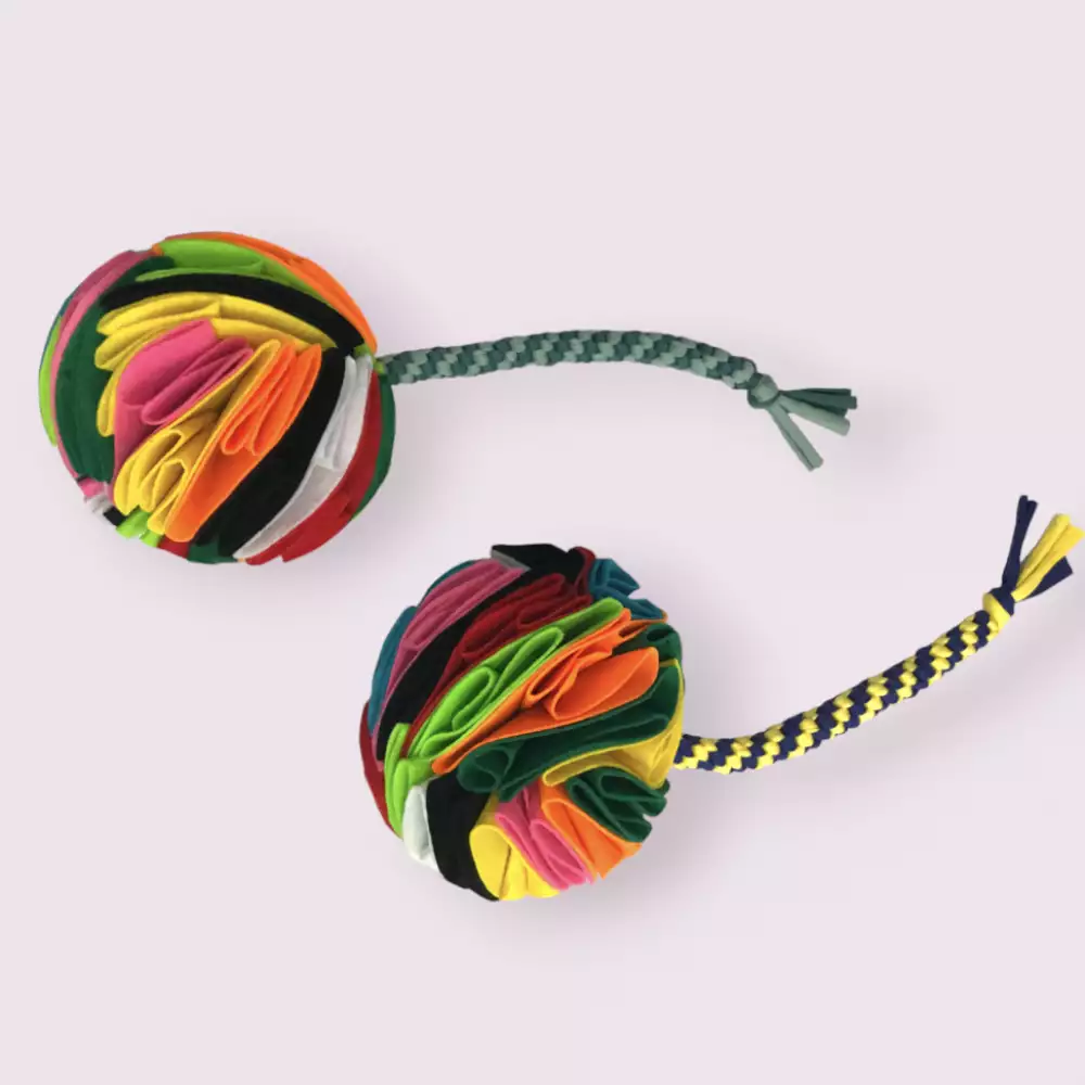Pelota Olfativa Para Perros - Juguete Interactivo De Terciopelo, Lavable, Para Esconder Snacks Y Estimular Su Olfato