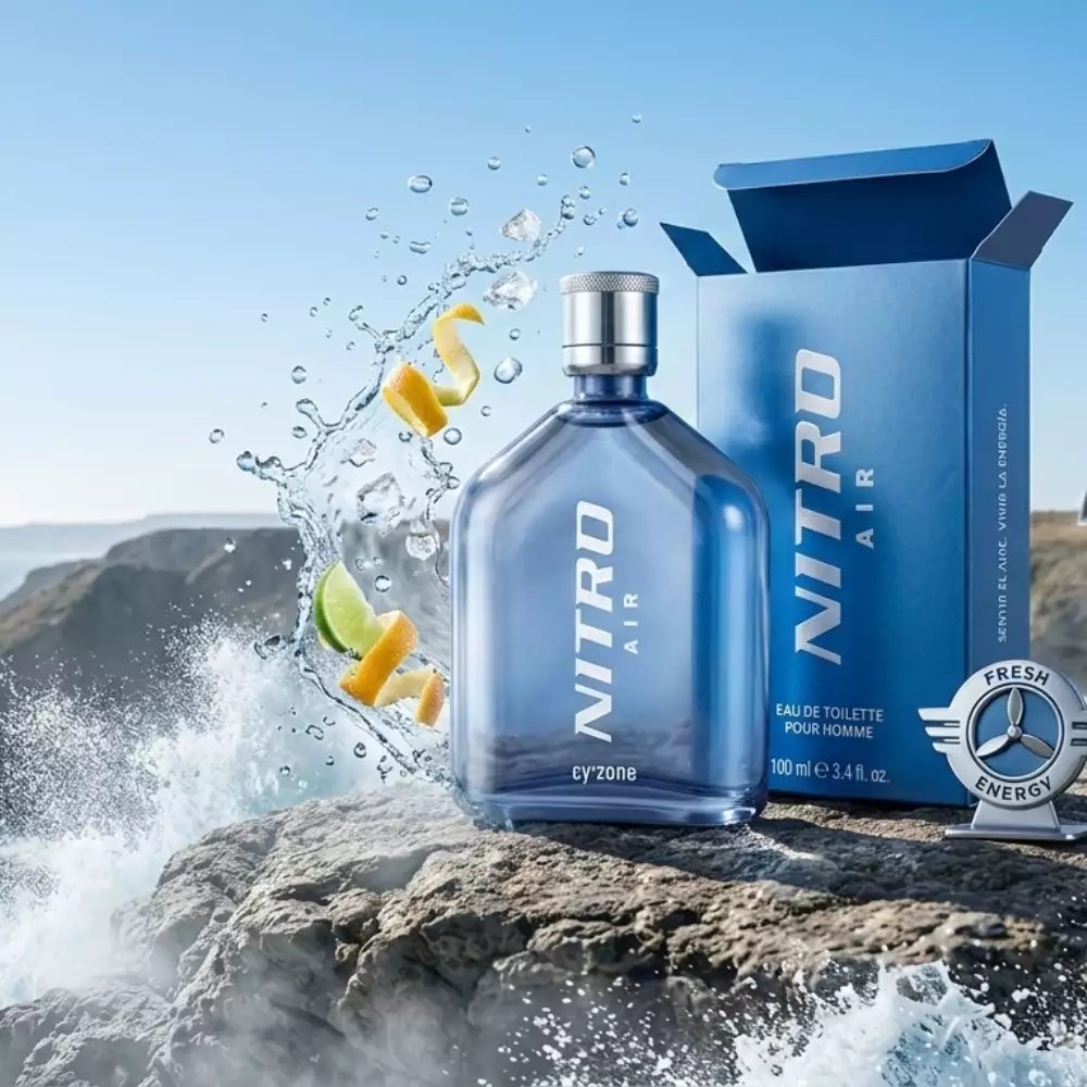 Perfume de Hombre Nitro Air 100 ml + Desodorante Nitro Air Roll On 50 g Cyzone