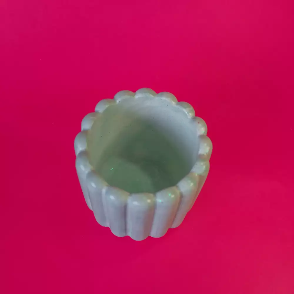 PORTALÁPICES FLOR COLOR BLANCO - VERDE - ESCARCHA