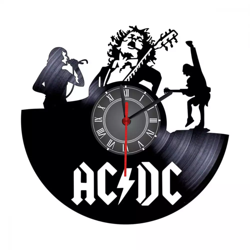 Reloj en vinilo LP/ Vinyl clock AC DC DISEÑO 01 - La Plaza Morada