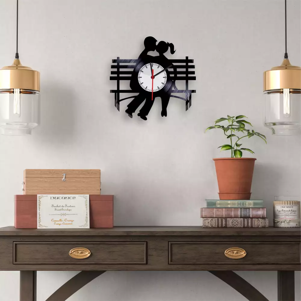 Reloj en vinilo LP/ vinyl clock Amor parejas