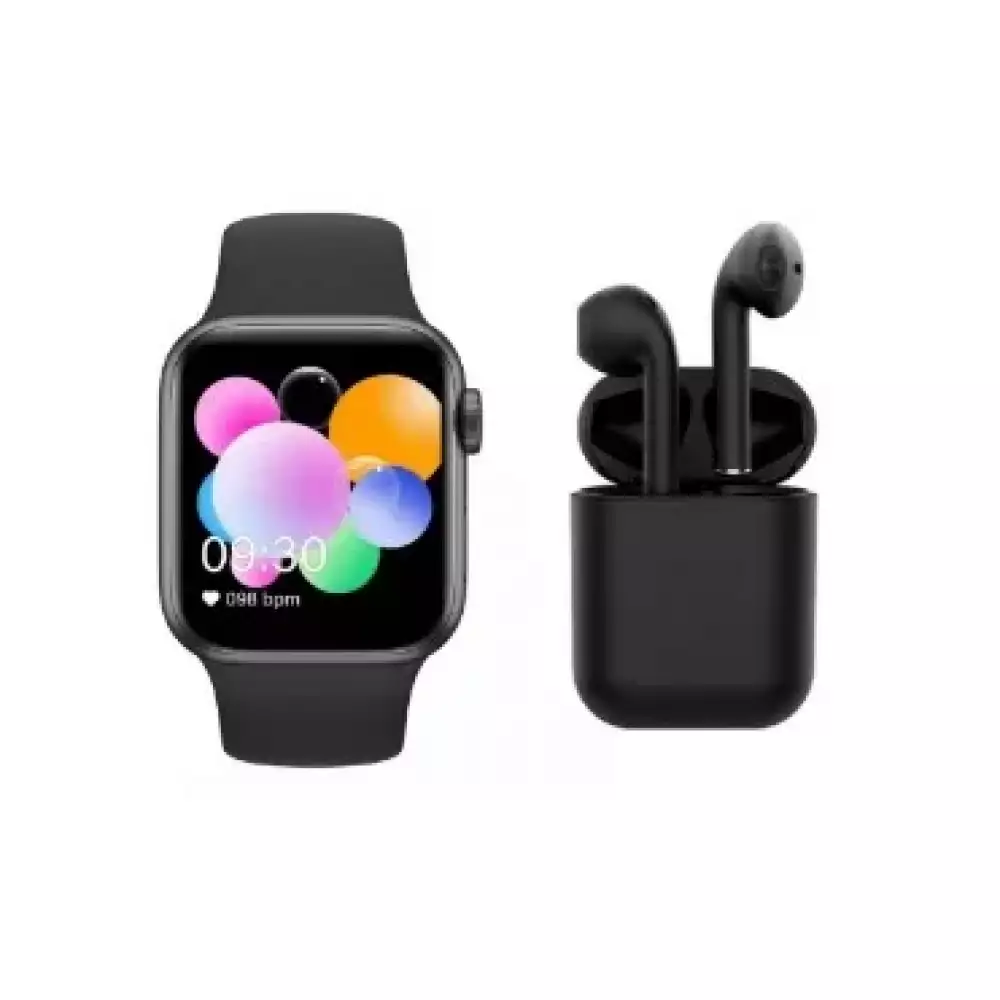 Reloj Inteligente Con 2 Pulsos+Audifonos Bluetooth I12