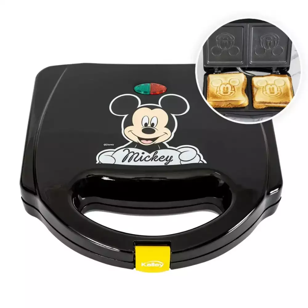 Sanduchera Mickey Mouse antiadherente para dos sándwiches