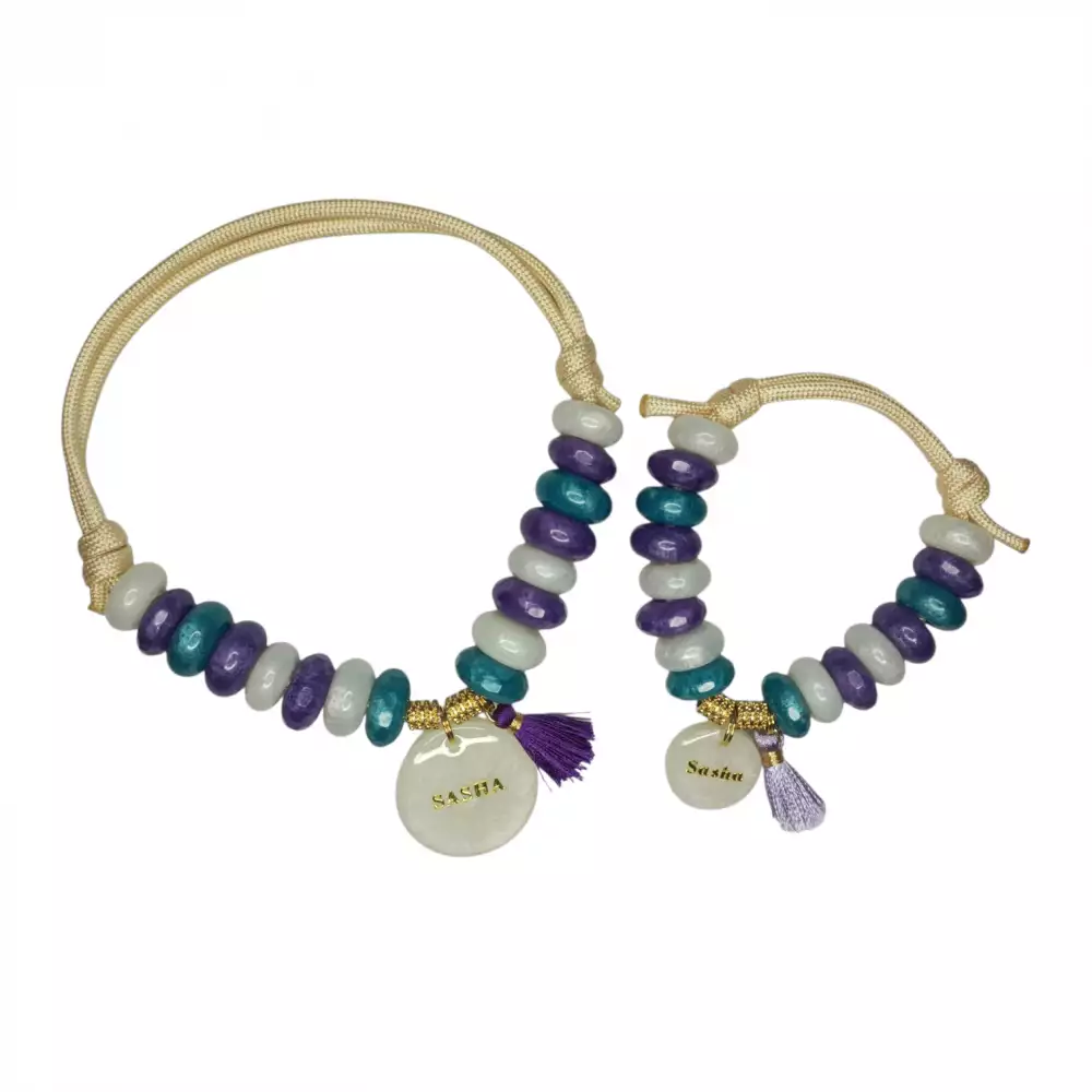 Set collar y pulsera mascota resina epóxica talla M Nova