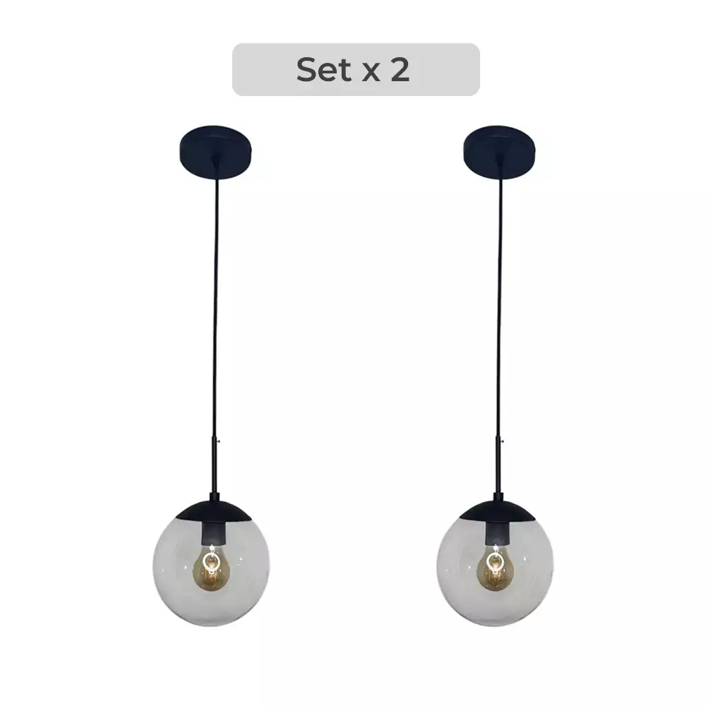 Set x2 Lámparas Clásicas colgantes con Diseño de Bomba Flotante