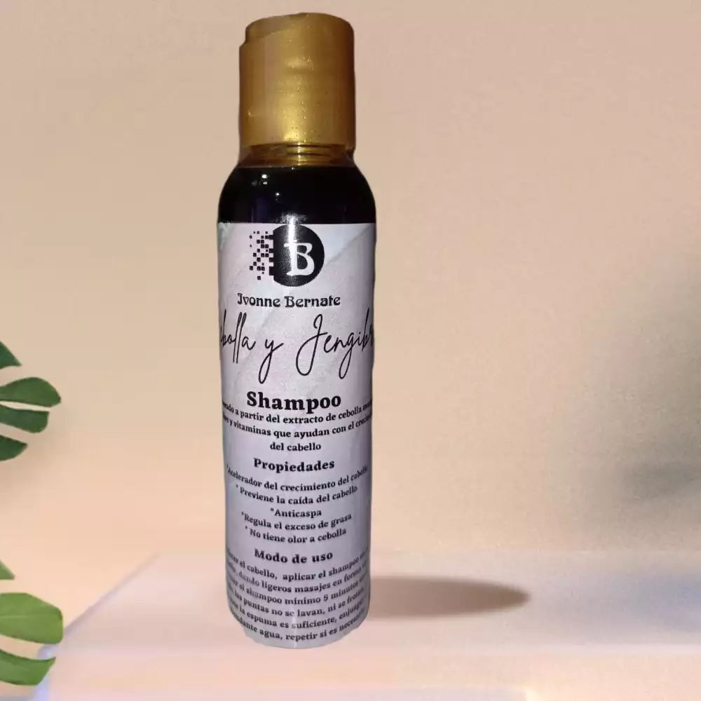 Shampoo de cebolla y jengibre 120 ml ( cabello graso) La Plaza Morada