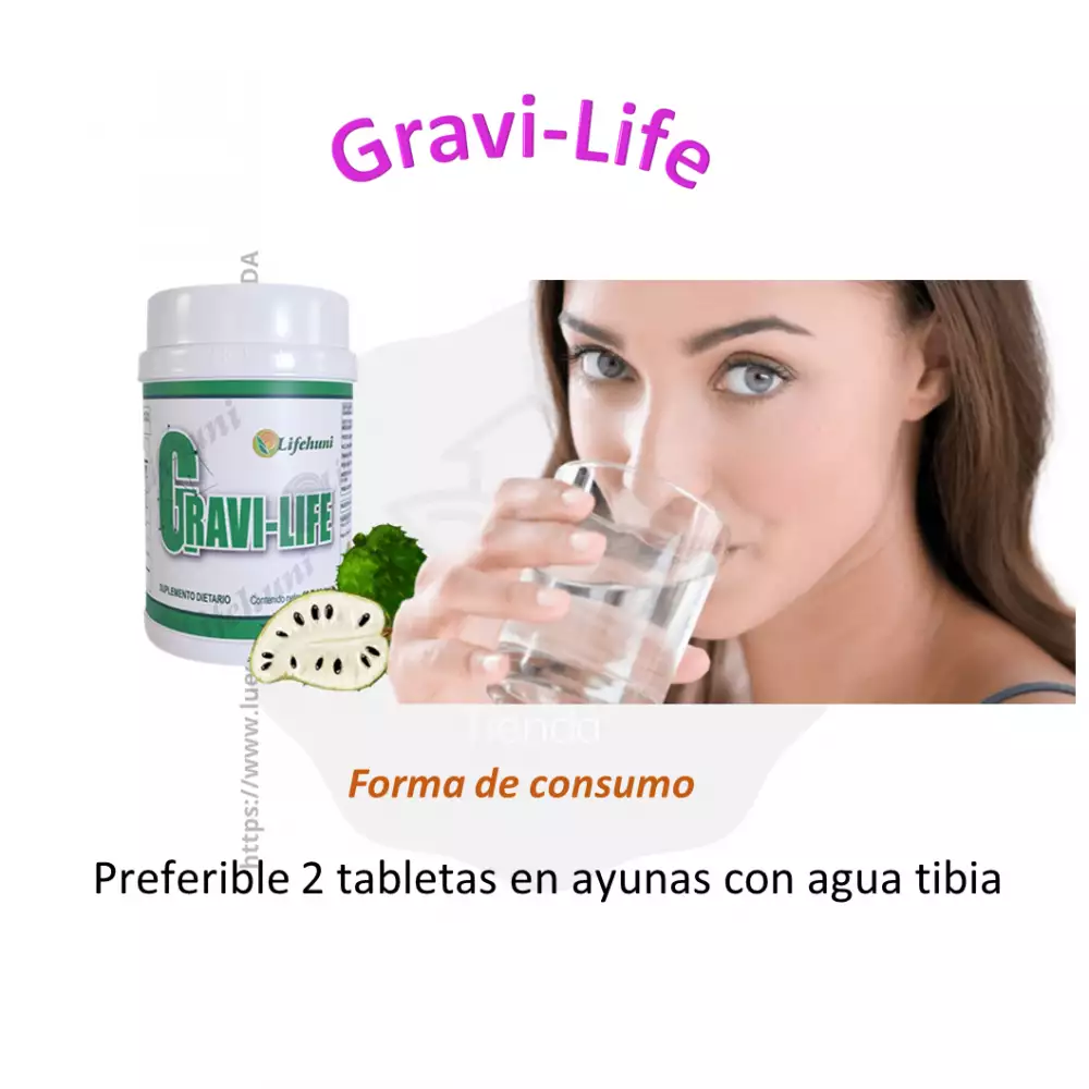 Suplemento Gravi-Life con cúrcuma 60 tabletas